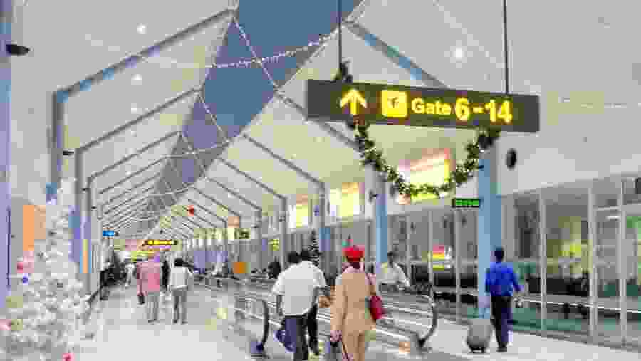 Land at the airport in Colombo