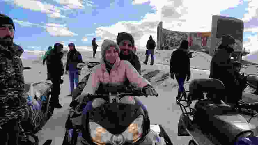 Snow bike activities in gudauri