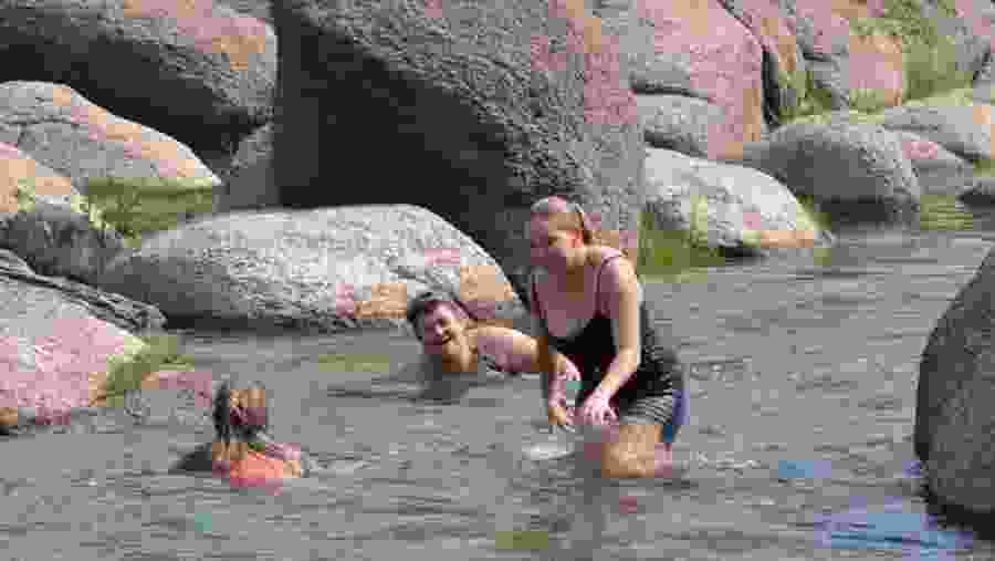 Enjoy swimming