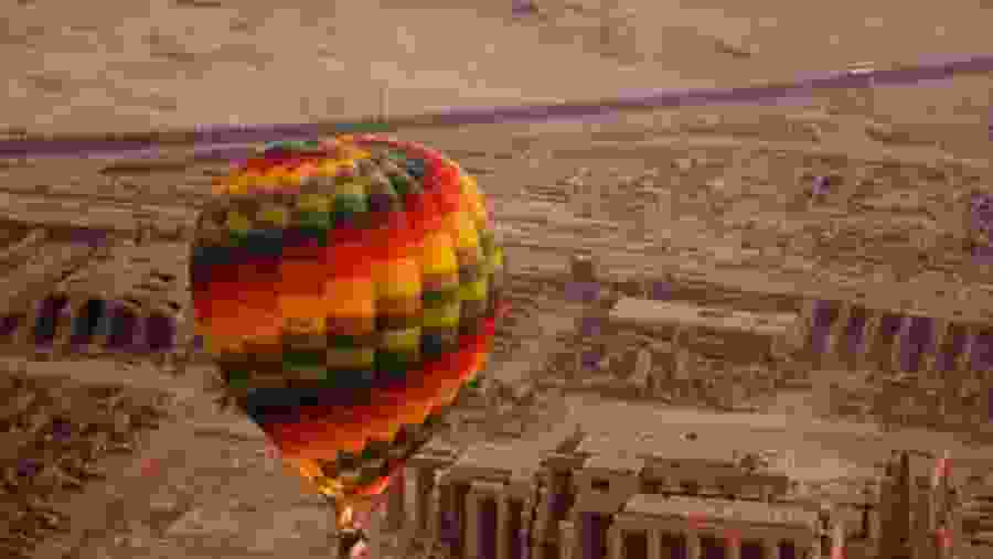 Hot air balloon ride over Luxor