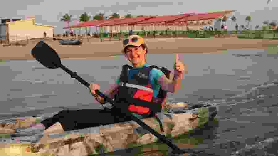 Knee Boarding In Mount Lavinia