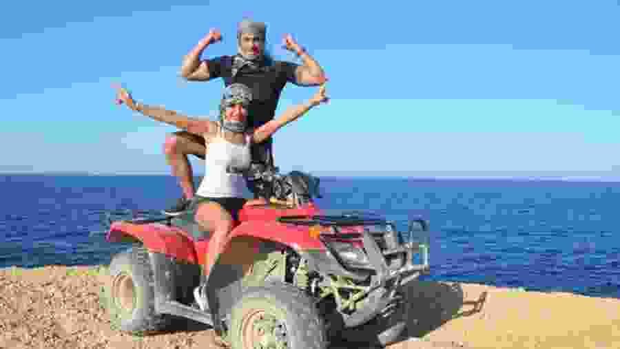 Travellers in an ATV