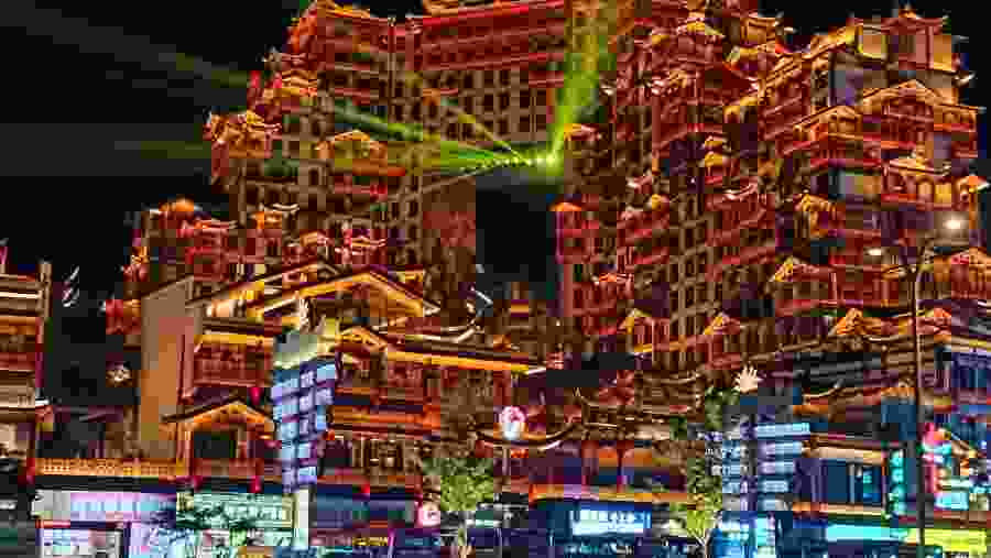 Tianmen Mountain Night Light