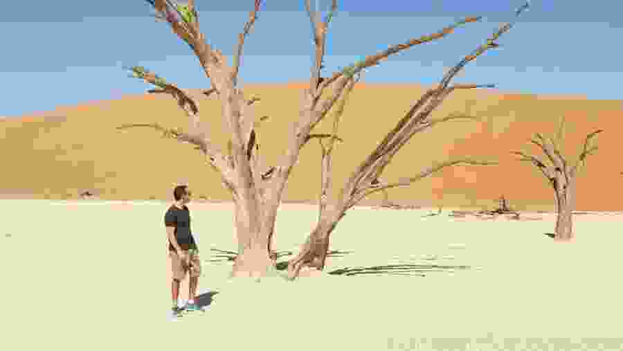 Traveller on a Namibia Sightseeing Safari