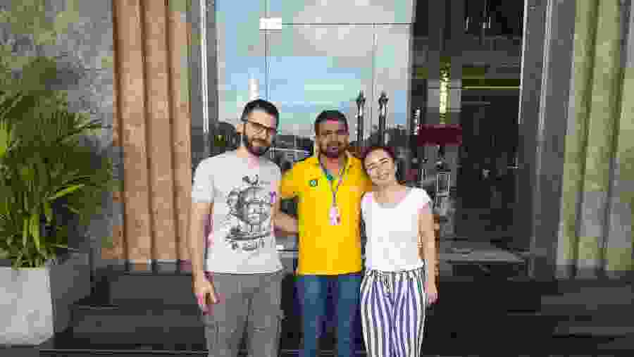 Happy Travellers with the Guide