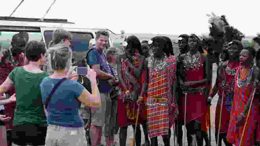 Travellers with the Maasai Mara