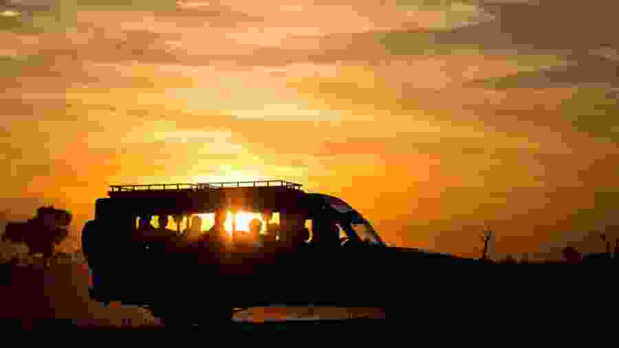 Admire sunset from Lake Manyara National Park