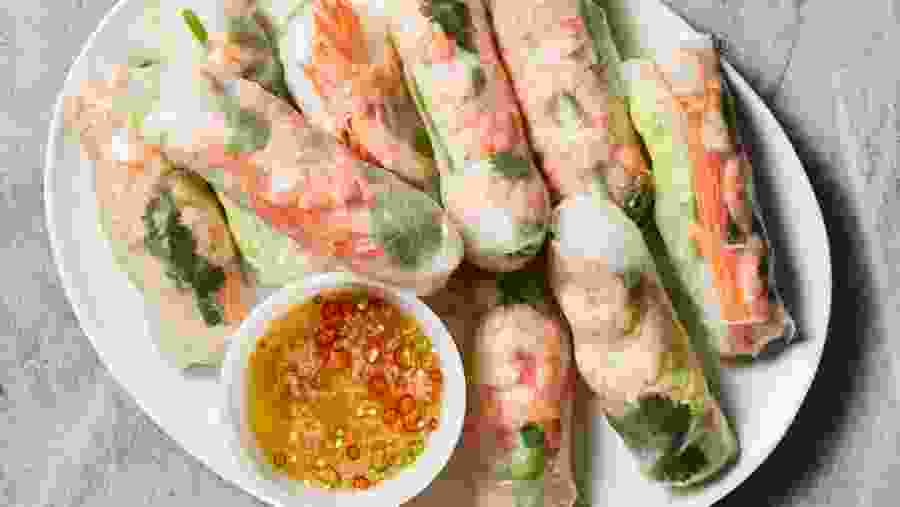 Prepared food in the cooking class