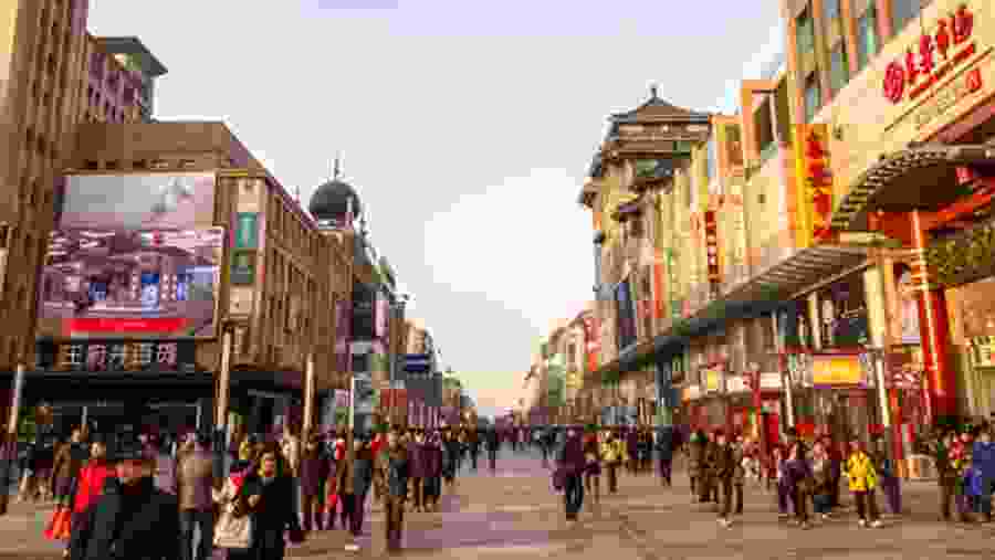 Wangfujing Street In Beijing, China