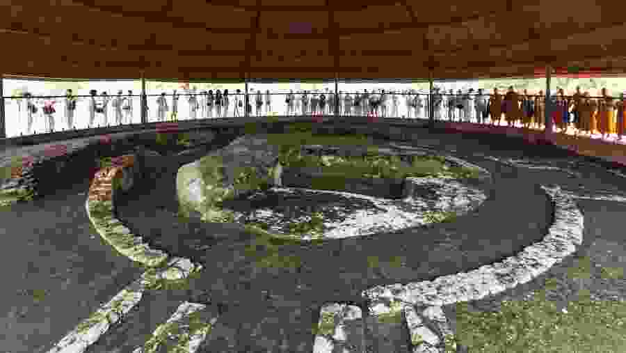 Buddha's ashes stupa in Vaishali, Bihar, India