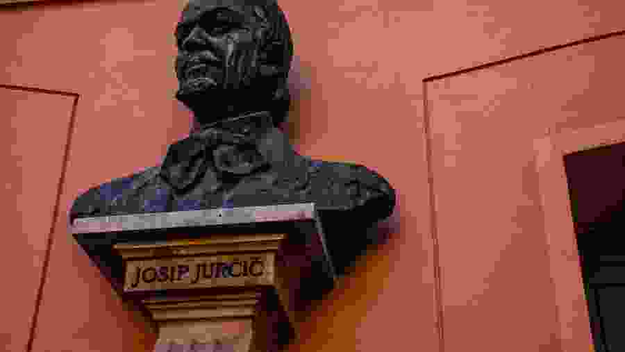 Statue of Slovenian writer Josip Jurčič