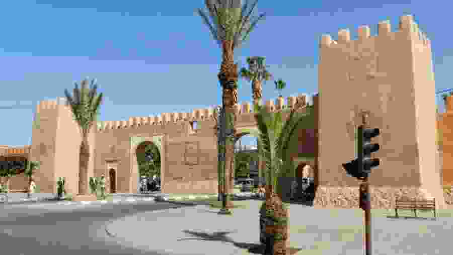 The old walled Berber city of Tiznit