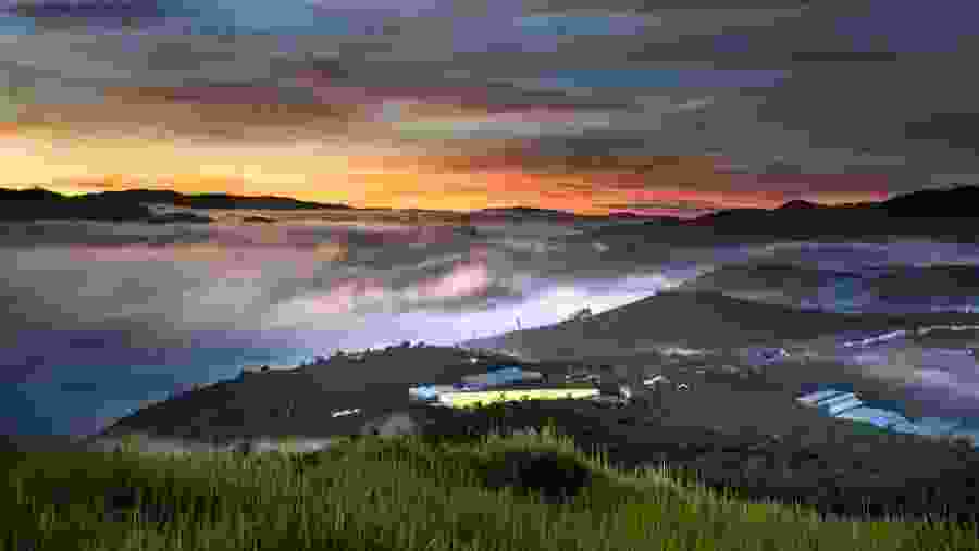 Breathtaking view of Da Lat countryside