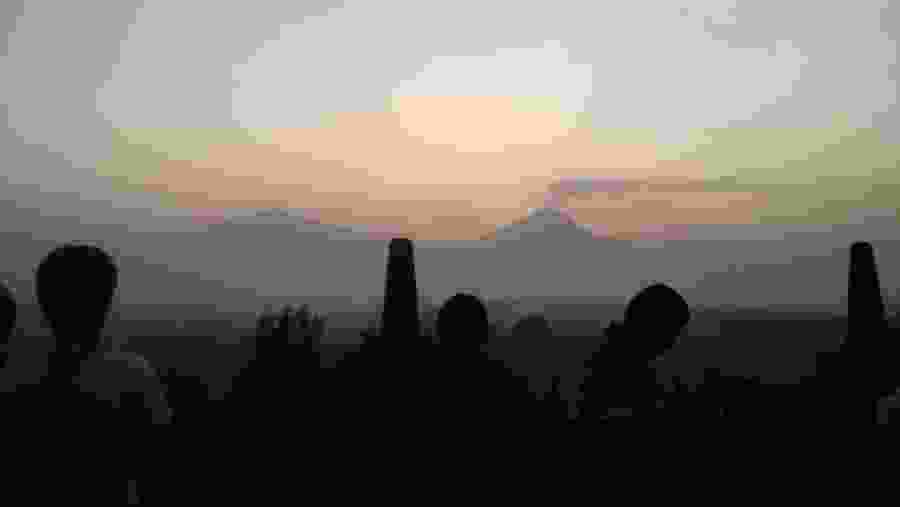 Sunrise view at Borobudur Temple