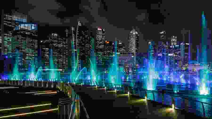 Witness the beautiful light and laser show, Spectra in Singapore