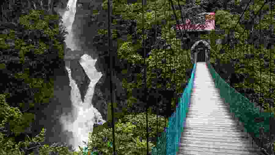 Waterfall in Banos, Ecuador