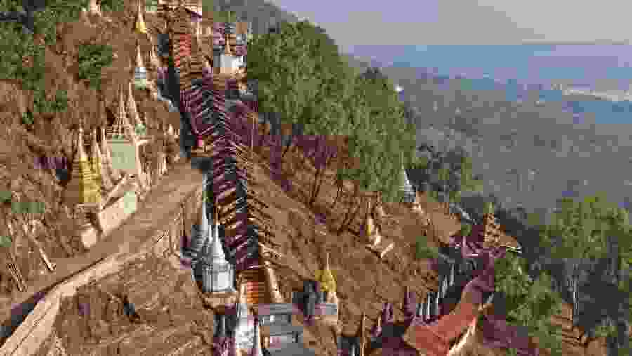 See the site of Pindaya Cave, Myanmar