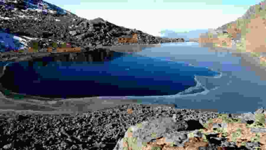 Trek route from Langtang to Gosainkunda
