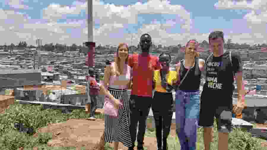 Explore the Kibera slums during a walking tour