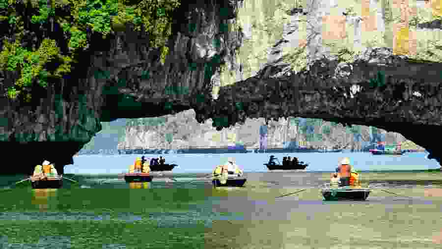 Halong bay is a major attraction in Vietnam