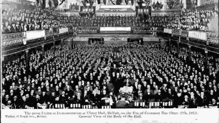 Ulster Unionist Meeting in Ulster Hall  27th September 1912