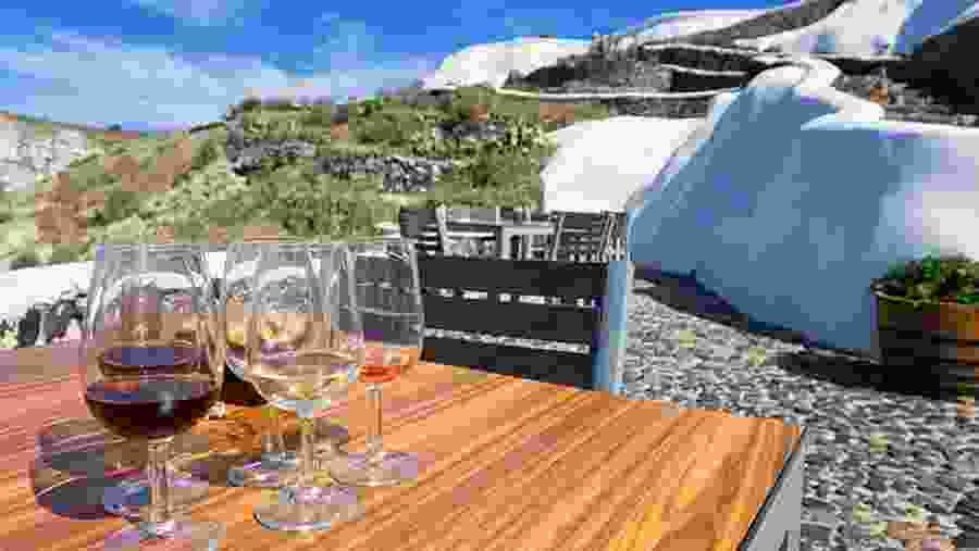 Indulge in wine and enjoy Santorini landscapes