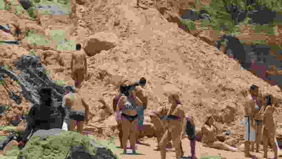 Travellers enjoying themselves