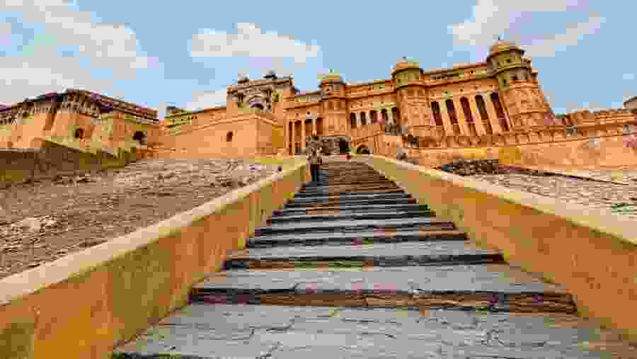 Walkway to Amber Fort