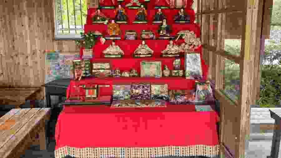 Traditional Hina dolls in March