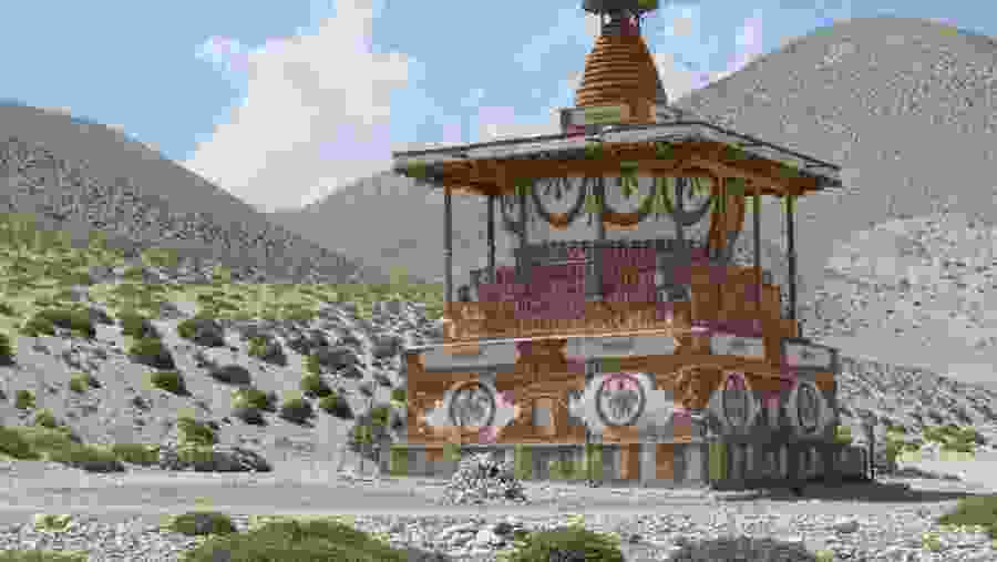 A Buddhist Stupa in Lo Manthang