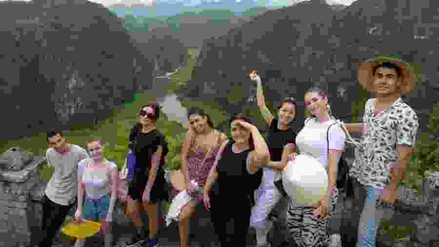 Tourists enjoying the tour