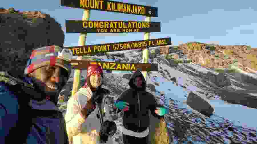 Travellers at Mount Kilimanjaro