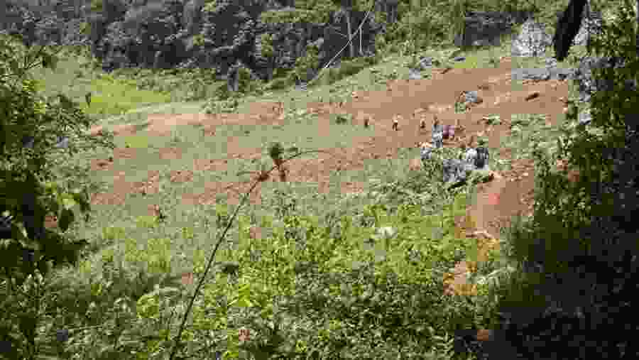 Hiking Up a Mountain in Laos