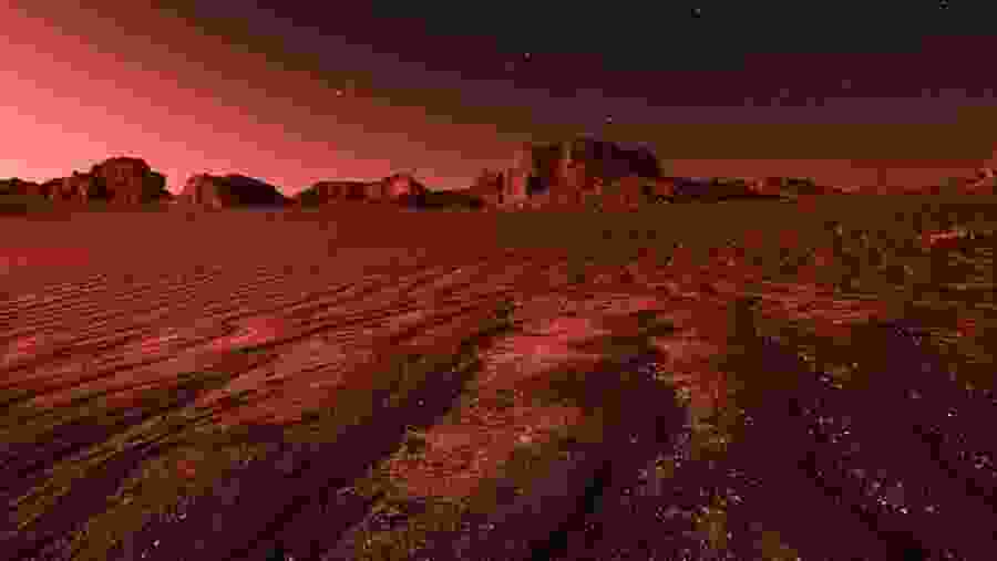 Silhouette of mountains during sunset