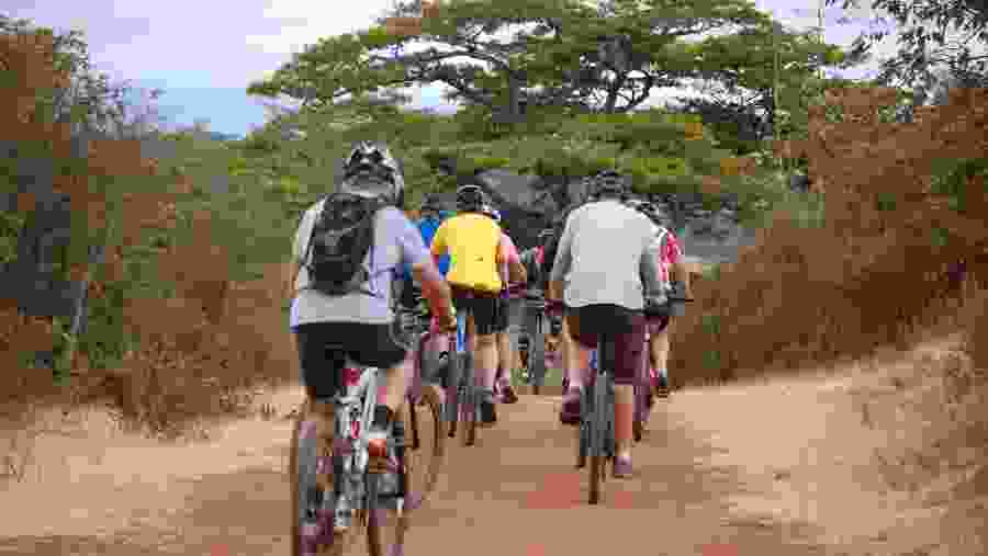 Cycling in Olpopongi Maasai Village