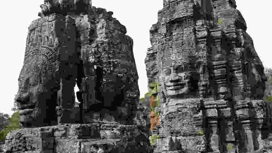 Statutes at Bayon Temple, Siem Reap