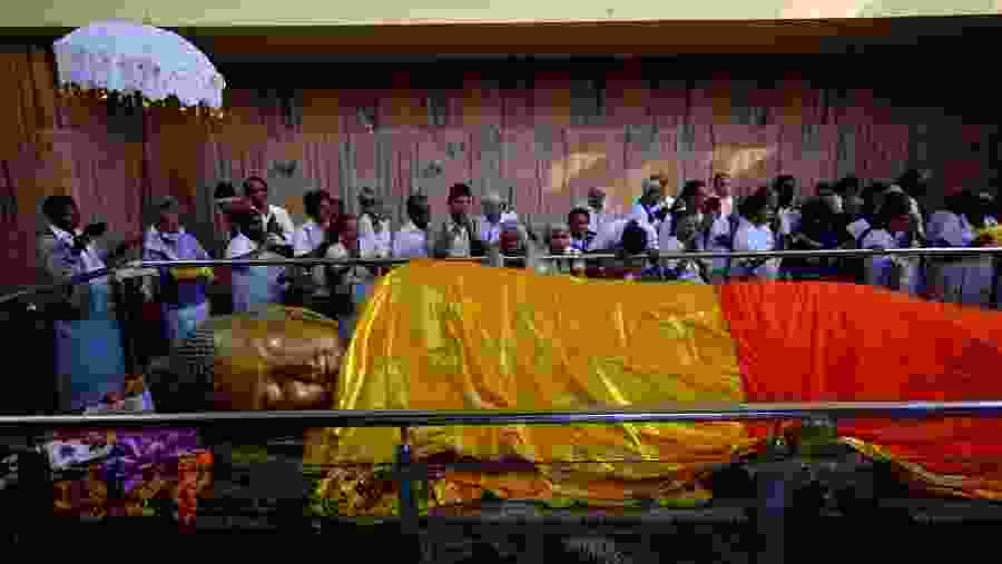 The Buddha's living nirvana in Kushninagar, Uttar Pradesh, India