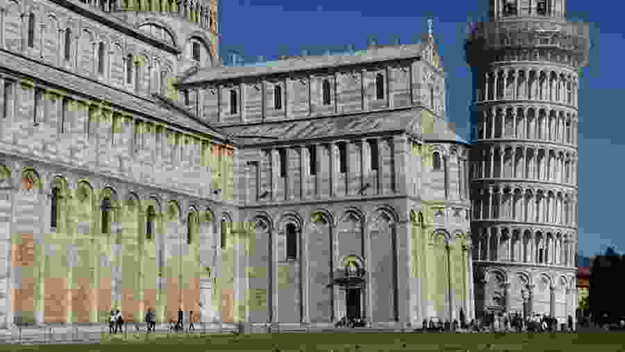 The leaning tower of Pisa