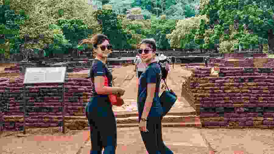 Tourists At Sigiriya