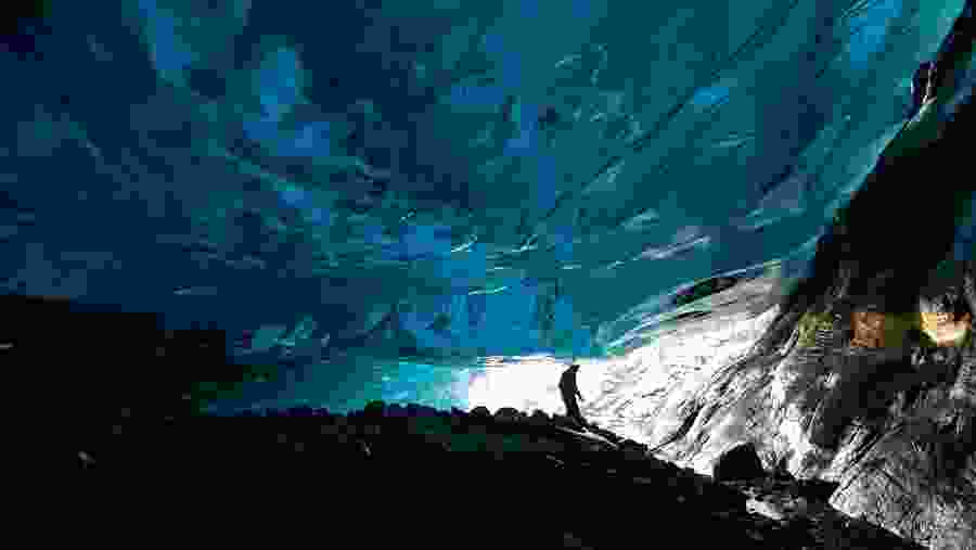 Hike up to the Blue Ice Cave