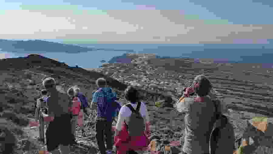 Spot the Oia village on Santorini