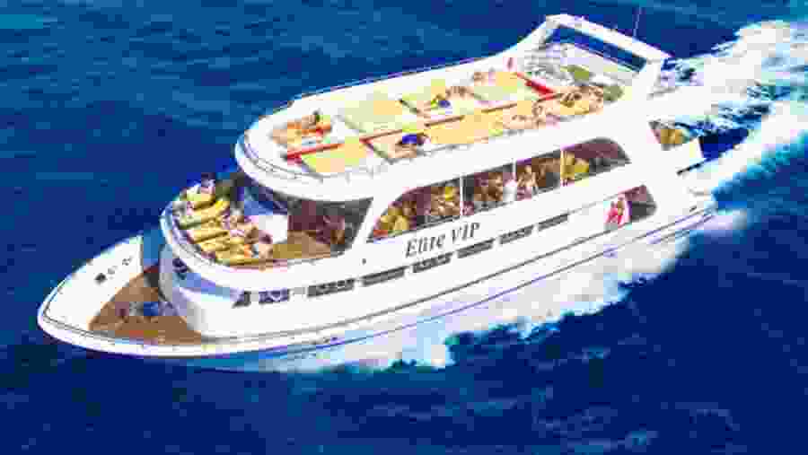 Travelers onboard the Elite VIP Cruise Boats