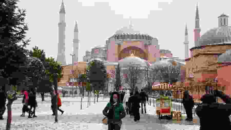 Hagia Sophia During Winters