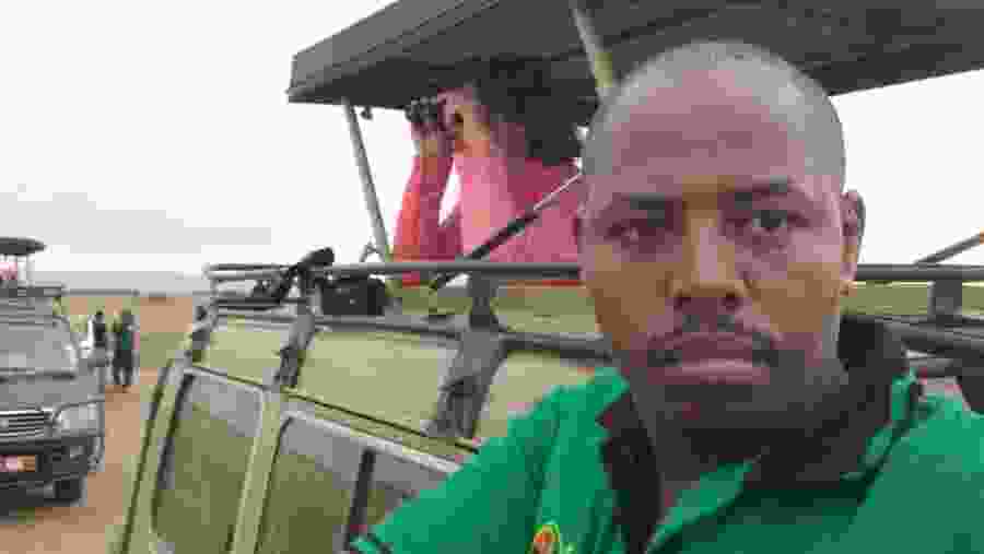 Travelers on their safari