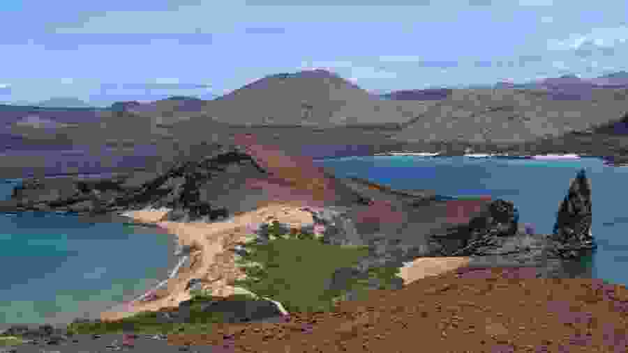 Hill top view of the beach