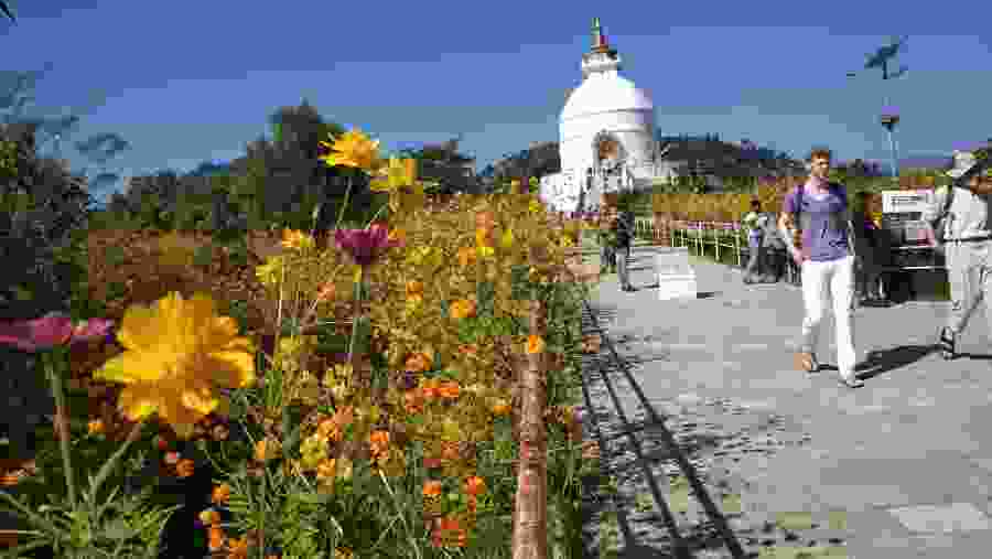 World Peace Pagoda in Pokhara, Nepal