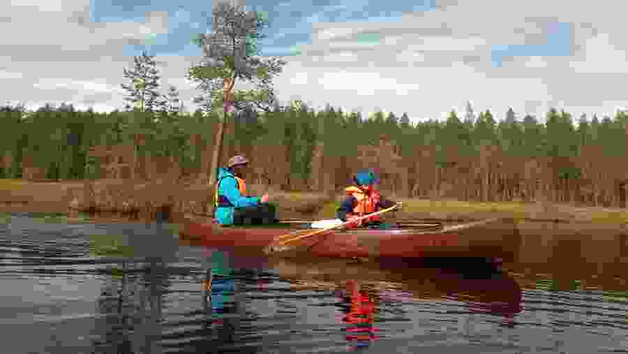 Canoeing in Posio, Finland