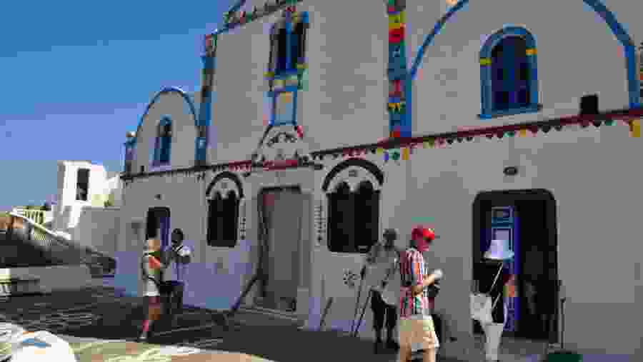 Vibrant house of Therasia Island