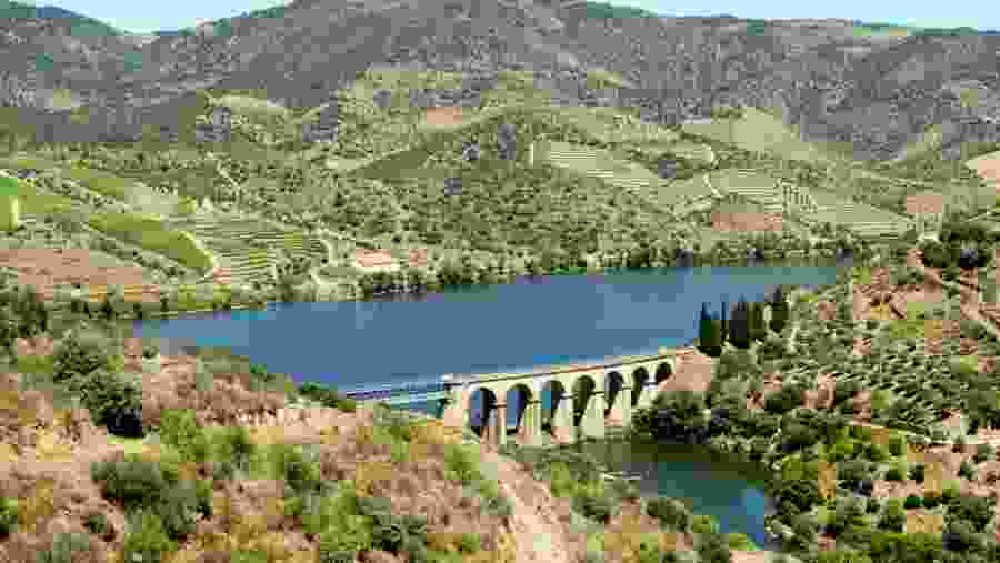 Landscape with a train bridge