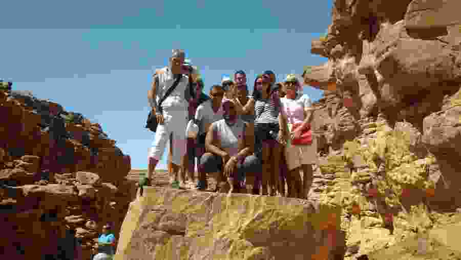 group photo at Coloured Canyon